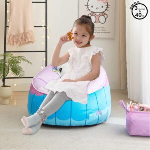 Idea Nuova Gabbys Dollhouse Hillside by pod Plush Kids Bean Bag Chair, 24"x24"x25", Ages 3+