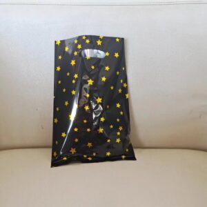 Kiorevy 20 Pcs Black and Gold Cute Star Party Favors Bags Goodie Bags Goody Bags Treat Bags for Birthday Graduation Baby Shower Christmas New Year Party Decorations Supplies