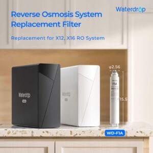 Waterdrop WD-F1A Alkaline Mineral pH+ Filter, Replacement for WD-X12-Alkaline & WD-X16 Reverse Osmosis System, 12-month Lifetime