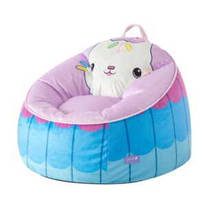 idea nuova gabbys dollhouse hillside by pod plush kids bean bag chair, 24"x24"x25", ages 3+