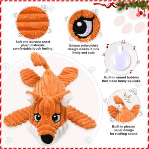 Frbyvad Dog Toy, Squeaky Christmas Dog Toys to Keep Them Busy, 3 Pack Plush Puppy Toys, Interactive Dog Toys for Large Small Dogs, Dog Chew Toy, Puppy Chew Toys for Teething, No Stuffing Dog Toys.