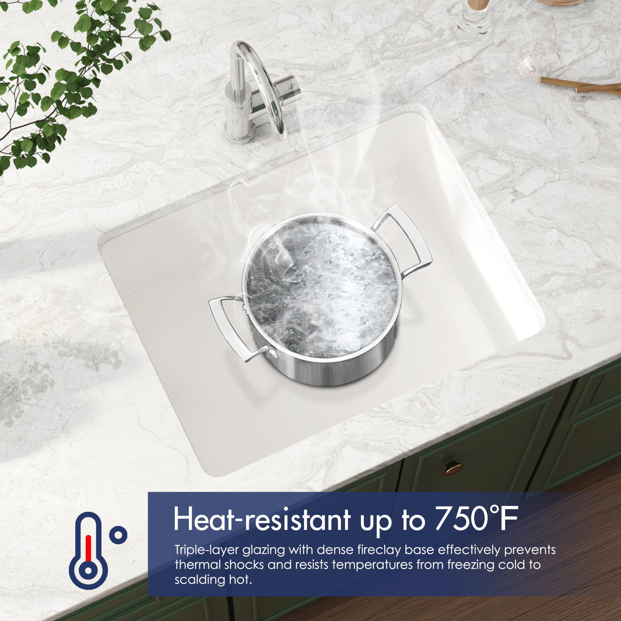 Drop in Kitchen Sink, Eridanus 24" x 18" Undermount Kitchen Sink 24 Inch Fireclay Sink Dual Mount White Kitchen Sink Topmount Deep Single Bowl with Bottom Grid and Strainer Drain