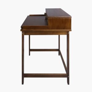 Solid Wood Home Office Computer Desk with Drawers, Pull-Out Tray, and Concealed Compartment