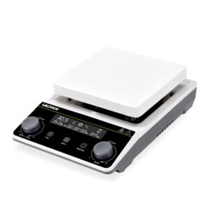 lachoi magnetic stirrer hot plate stirrer lcd display 300℃ max.5l 5.9inch magnetic stir plate 1600rpm magnetic mixer magnetic hotplate stirrer with stir bar&temp probe senso,110v