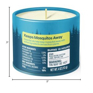 Cliganic Natural Mosquito Repellent Candle (Pack of 2) | Citronella, DEET Free, Essential Oil Infused for Outdoor, Camping | Burns 18 Hours