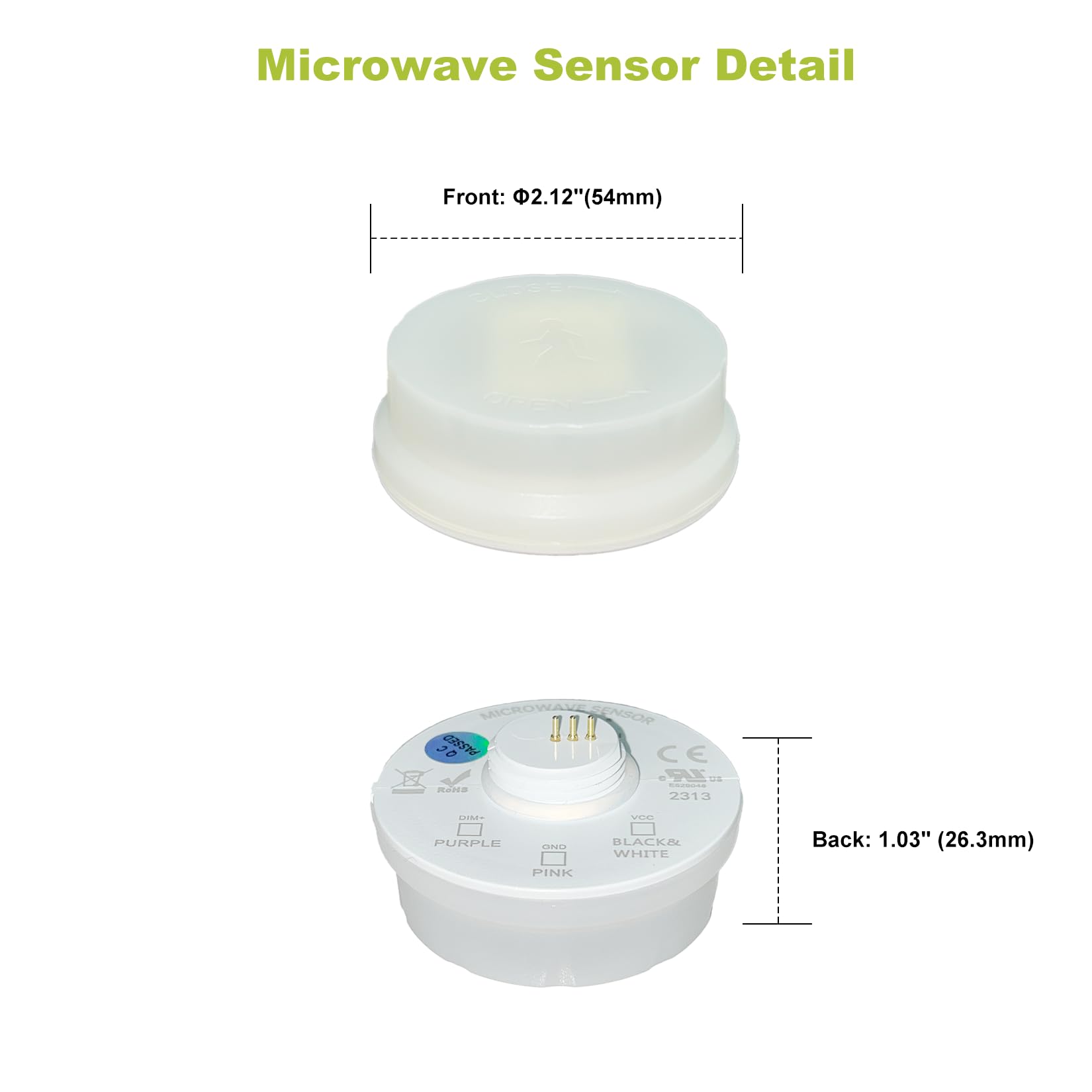 Hylele Microwave Motion Sensor for The Sensing Function of Hylele LED Light