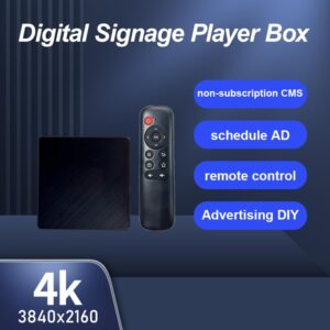 Lunzn Adertising Media Player Box Commercial Display Mate Remote Publish Menu AD 2+16G Digital Signage Box (YM06 / 2+16G)