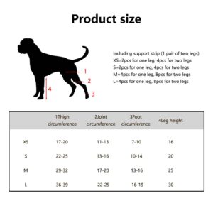 LKJYBG Pet Dog Knee Brace Adjustable Size Reflective Design Elastic Shoulder Strap Hind Legs Protective Cover HJ40 Hind Legs Black S