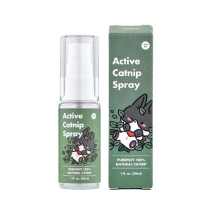 active catnip spray - high potency transparent liquid spray made of fresh organic catnip for indoor cats and kittens, relieves stress, calming, revives toys & scratching posts, exercise (1fl oz)