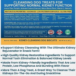 Petite Kidney Cleanse Dog Treats 20 Oz - Low Protein, Bacon Flavor, Kidney Support Formula for Normal Toxin Elimination - Kidney-Friendly Dog Diet Snack