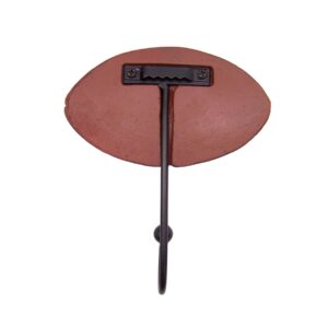 Wowser Football Wall Hooks, Set of 3, Sporty Interior Design, Wall Mounted Decor, 5.25 Inches