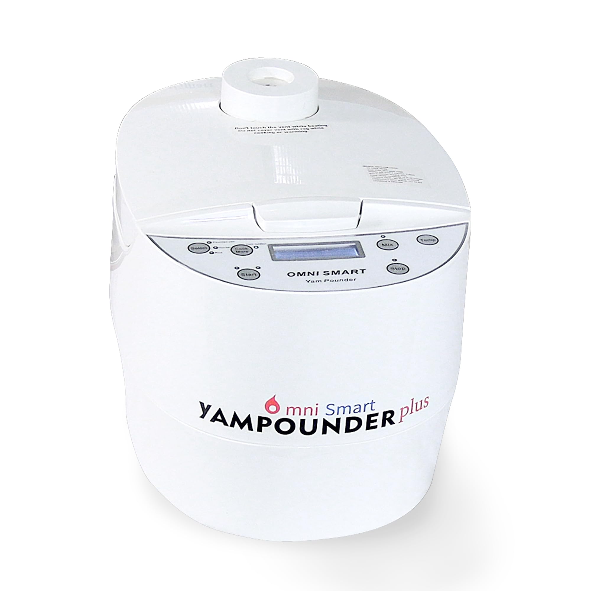 Omnismart Yampounder Plus, COOK AND POUND YAMPOUNDER Fufu Machine, 3L 700W Electric African Food Cooker to Make Pounded Yam, Poundoo Yam, Plantians, Cocoyams, Amala & Garri