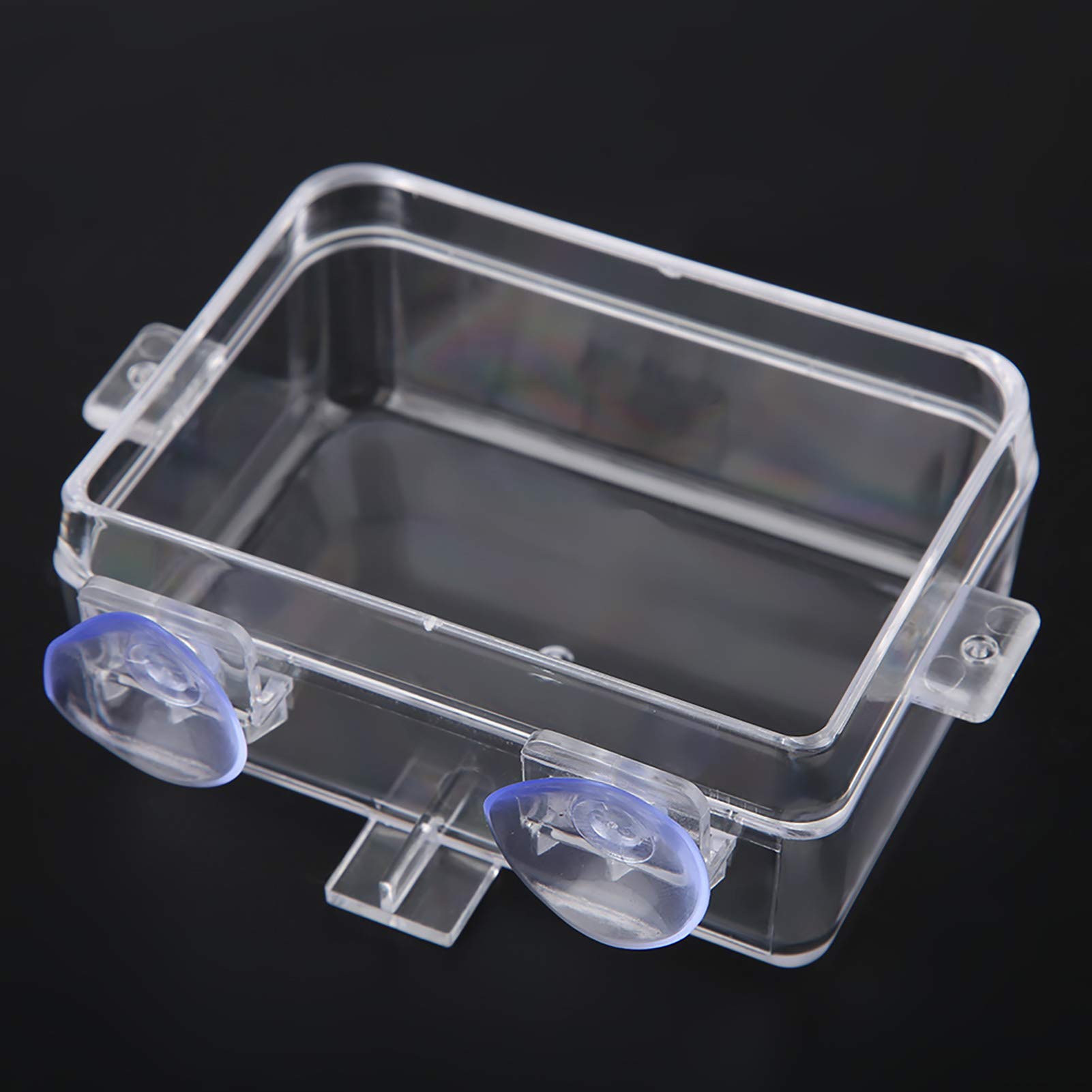 Amphibians Reptiles Anti Escape Feeder Worm Feeding Basin Tortoise Lizard Crawler Food Bowl Suction Cup Feeder for Reptiles Bearded Dragon Accessories Food Cricket Container Gecko