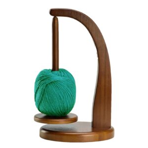 magnetic yarn ball holder, wooden rotating yarn ball stand, 320g bearing load yarn spinner for crocheting, magnetic pendulum yarn knitting and crochet yarn feeder holder