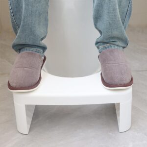 Folding Toilet Stool, Foldable Squatting Stool Poop Stool, Bathroom Toilet Potty Stool, Splicable Poop Stool | Bathroom Accessories | Foot Stool (White Toilet Stool)