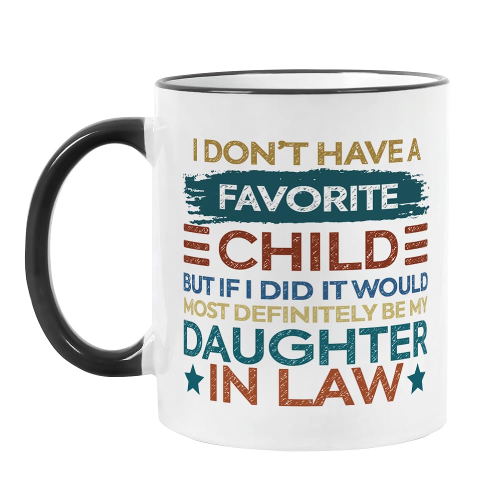 Fatbaby Funny Coffee Mug Gifts for Daughter In Law From Mother In Law,Father In Law,Daughter-in-law Gifts for Mother’s Day Birthday Christmas Thanksgiving,Dauther In Law Tea Cup 11OZ