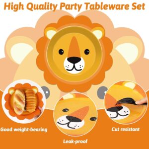 60 Count Jungle Safari Party Paper Plates Animal Shaped Disposable Plates Safari Theme Party Plates Safari Birthday Party Dinnerware Plates for Birthday Baby Shower Jungle Animal Theme Party Favors