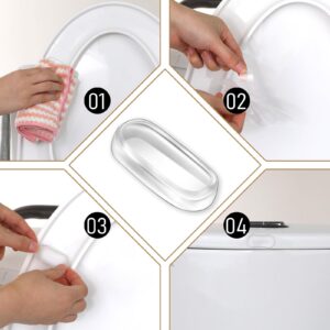 20 Pcs Toilet Seat Bumper Toilet Seat Bidet Replacement Kit Toilet Seat Buffers Universal Replacement Bumpers Silicone Rubber Bumpers for Bidet Toilet Seat Bumpers for Lid for Families Hotels