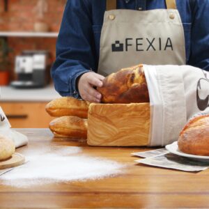 FEXIA 2 Pack Bread Bags for Homemade Bread Sourdough Organic Linen Sourdough Bread Bags 17" x 13" XL Reusable Linen Bread Bags Sourdough Bread Baking Supplies Bread Storage Housewarming Gift