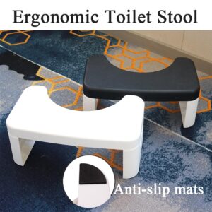 Folding Toilet Stool, Foldable Squatting Stool Poop Stool, Bathroom Toilet Potty Stool, Splicable Poop Stool | Bathroom Accessories | Foot Stool (White Toilet Stool)