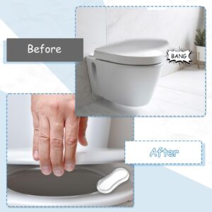 20 Pcs Toilet Seat Bumper Toilet Seat Bidet Replacement Kit Toilet Seat Buffers Universal Replacement Bumpers Silicone Rubber Bumpers for Bidet Toilet Seat Bumpers for Lid for Families Hotels