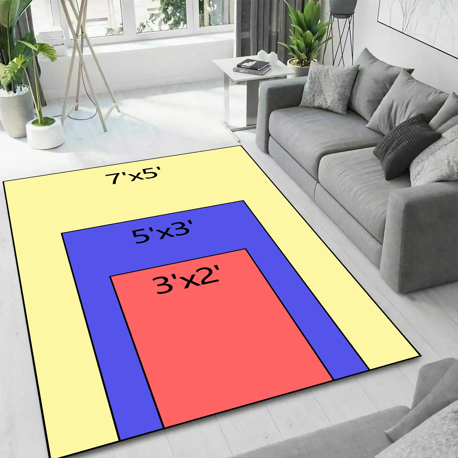 Osimiccp Football Rug for Boys Room 3'x5' Non Slip Football Field Rug,Boys Rugs for Bedroom Living Room Football Room Decor