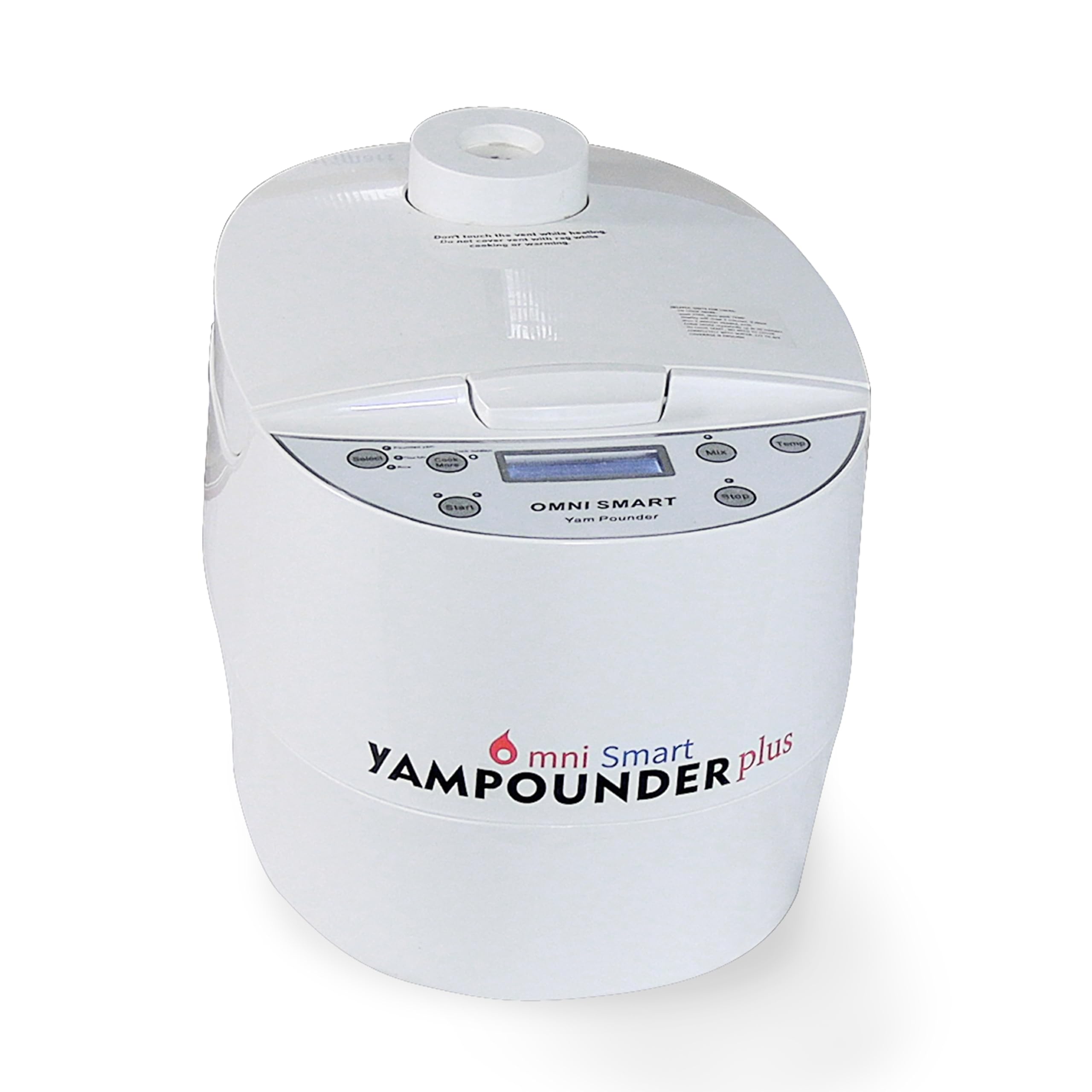 Omnismart Yampounder Plus, COOK AND POUND YAMPOUNDER Fufu Machine, 3L 700W Electric African Food Cooker to Make Pounded Yam, Poundoo Yam, Plantians, Cocoyams, Amala & Garri