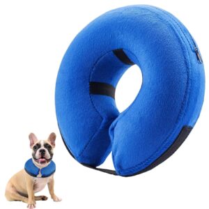 joyfast inflatable dog cone for large dog designed for comfortable post-surgical recovery ultra-soft comfort unblocked view no disruption to dog's daily life