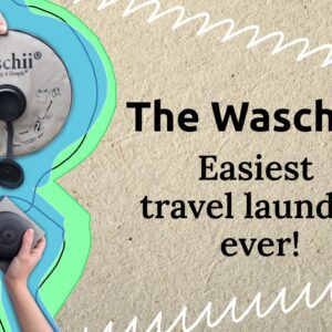 Waschii Portable Travel Laundry Bag - Solar Heated, Eco-Friendly, Compact and Durable Laundry Solution for Camping, Hiking, and Travel