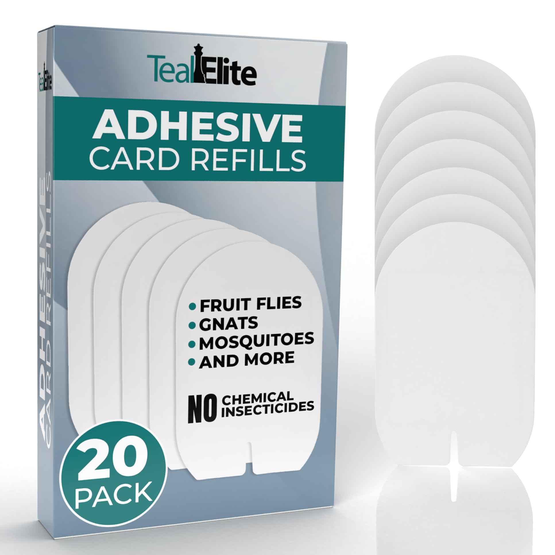 Fly Trap Card Refills - 20 Pack - Refill Cards for Indoor Electronic Plug in Fly Trap for Fruit Flies, Wasps, Gnats, Mosquitos