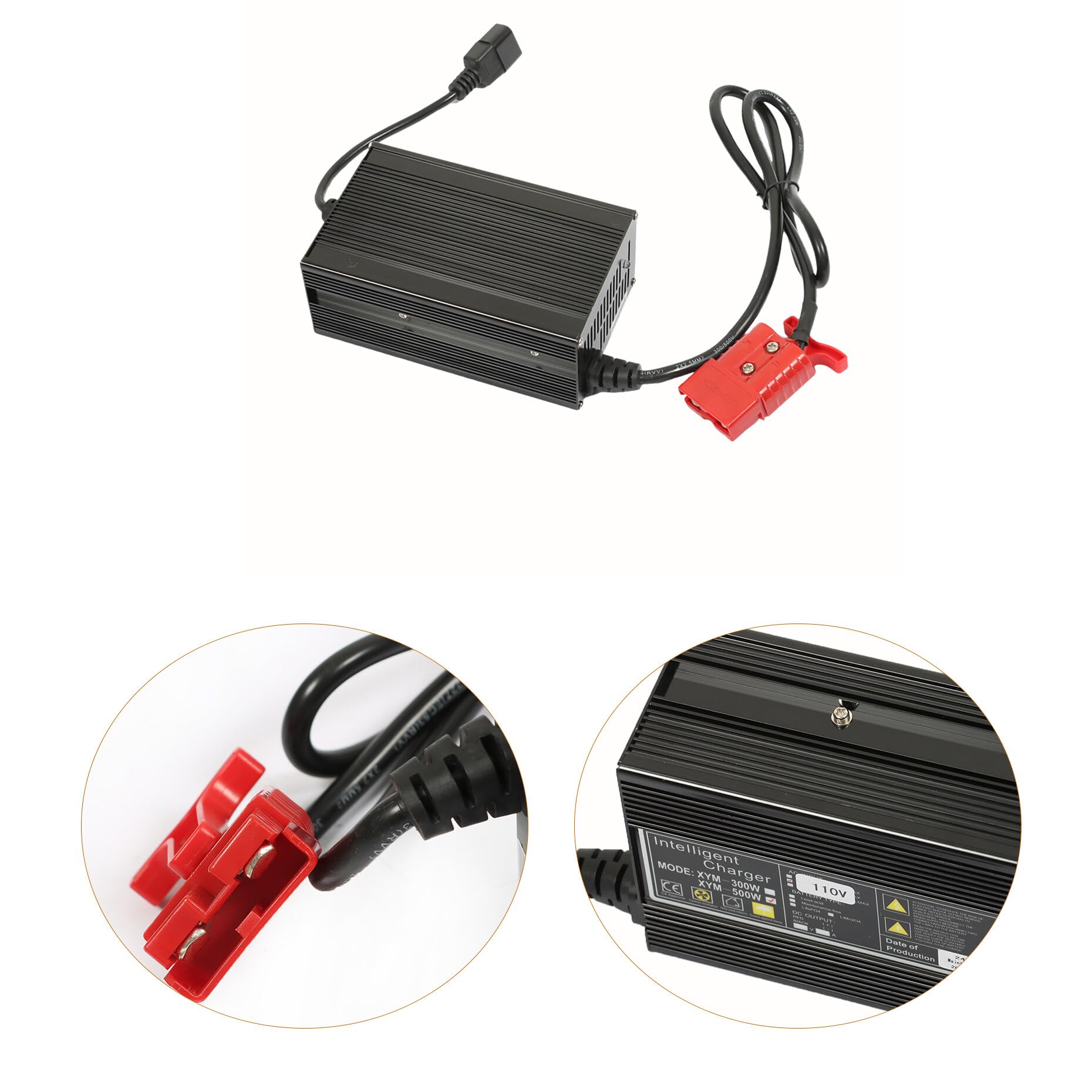 kimllier Battery Charger with Pallet Jack, 24V 10A, with SB120 120A Red Connector