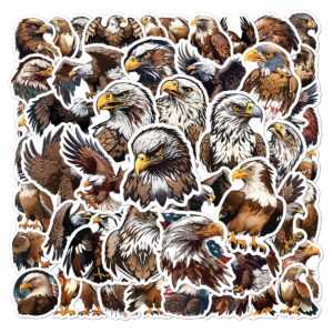 pack 50 pcs animal eagle stickers for water bottles waterproof laptop luggage computer phone case scrapbooking guitar teens adults funny aesthetic sticker packs small vinyl decals