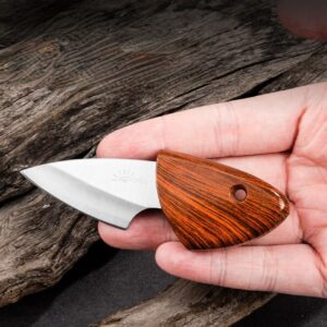 NIOIPXA Creative Pocket Knife,Portable Mini Fruit Knife Folding Knife Gifts for Men (Brown,1)