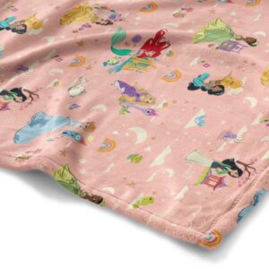 Northwest Disney Princess Silk Touch Throw Blanket, 50" x 60", Dream Girls