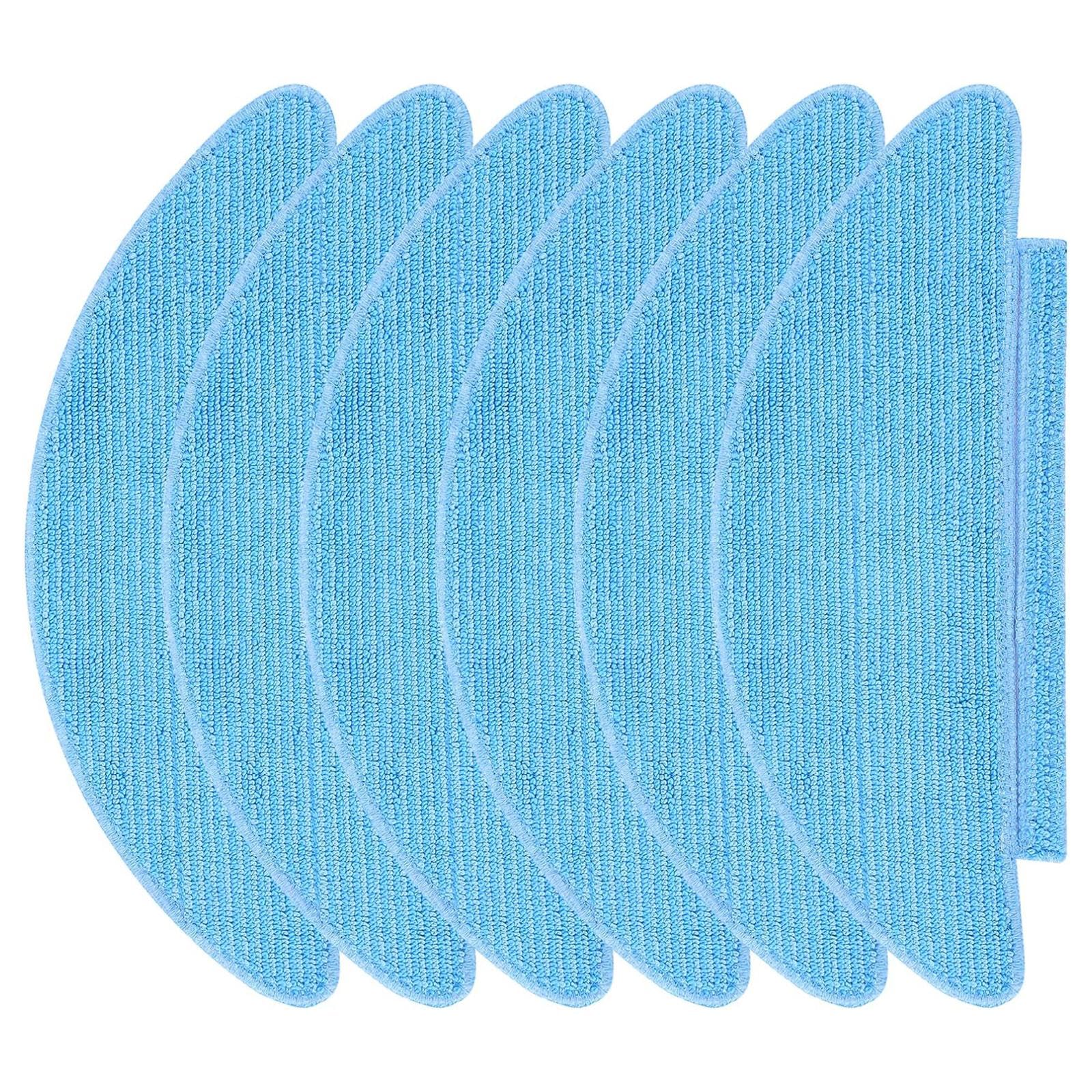 NUHFUFA 6 PCS Washable Mop Pad Robot Sweeper Accessories for Lubluelu SL60D/SG60/SL61, Replacement Cloths Wipe Rags