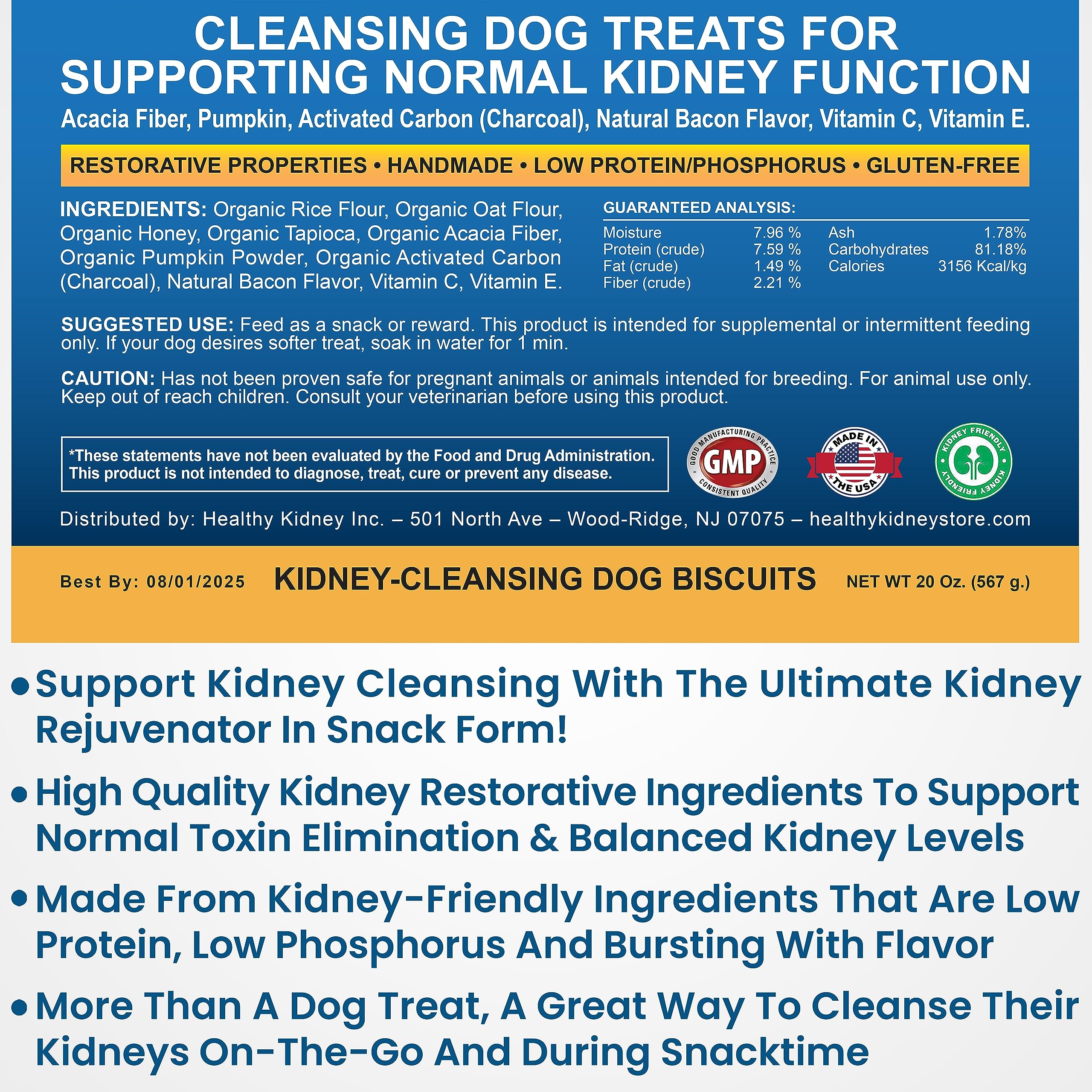 Petite Kidney Cleanse Dog Treats 20 Oz - Low Protein, Bacon Flavor, Kidney Support Formula for Normal Toxin Elimination - Kidney-Friendly Dog Diet Snack