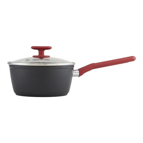 GoodCook ProEase Nonstick Sauce Pan with Lid, 2-Quart, Black, Nonstick Cookware, Even Heating, Dishwasher Safe, Ergonomic Handle, Non-Toxic, Durable Cooking Pot