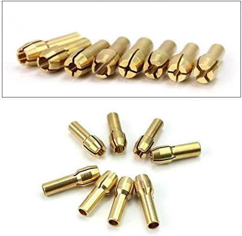 2 Set of Brass Collet Fits Dremel Rotary Tools Including 1mm/1.6mm/2.3mm/3.2mm