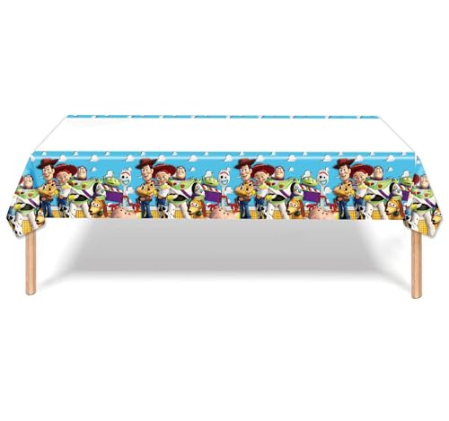 BATLAM 2 Pcs Toy Game Tablecloth Tablecovers Story Theme Tablecovers Tablecloth for Kids Birthday Party Decor (Blue)