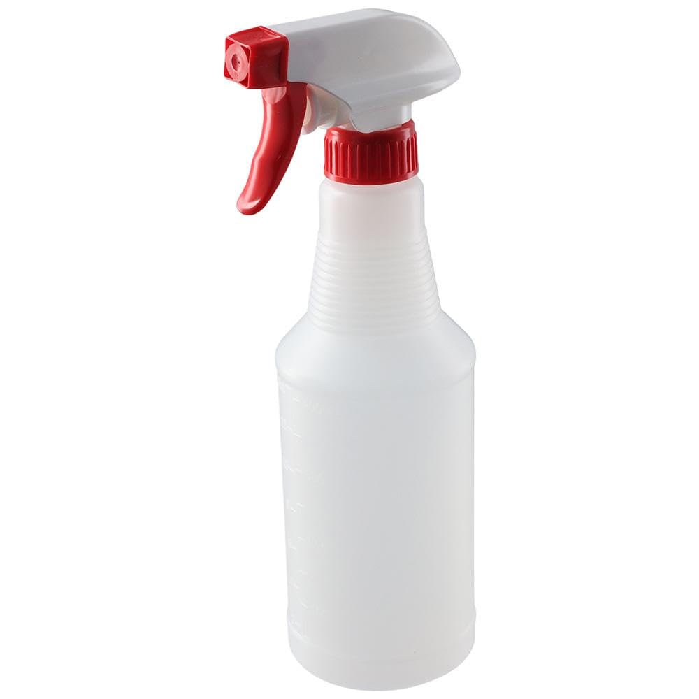 SHUATI 16 Oz Plastic Spray Bottles, 500ml Refillable Empty Bottle, Heavy Duty Mist Stream Trigger Sprayer for Home Garden Plant Kitchen, White