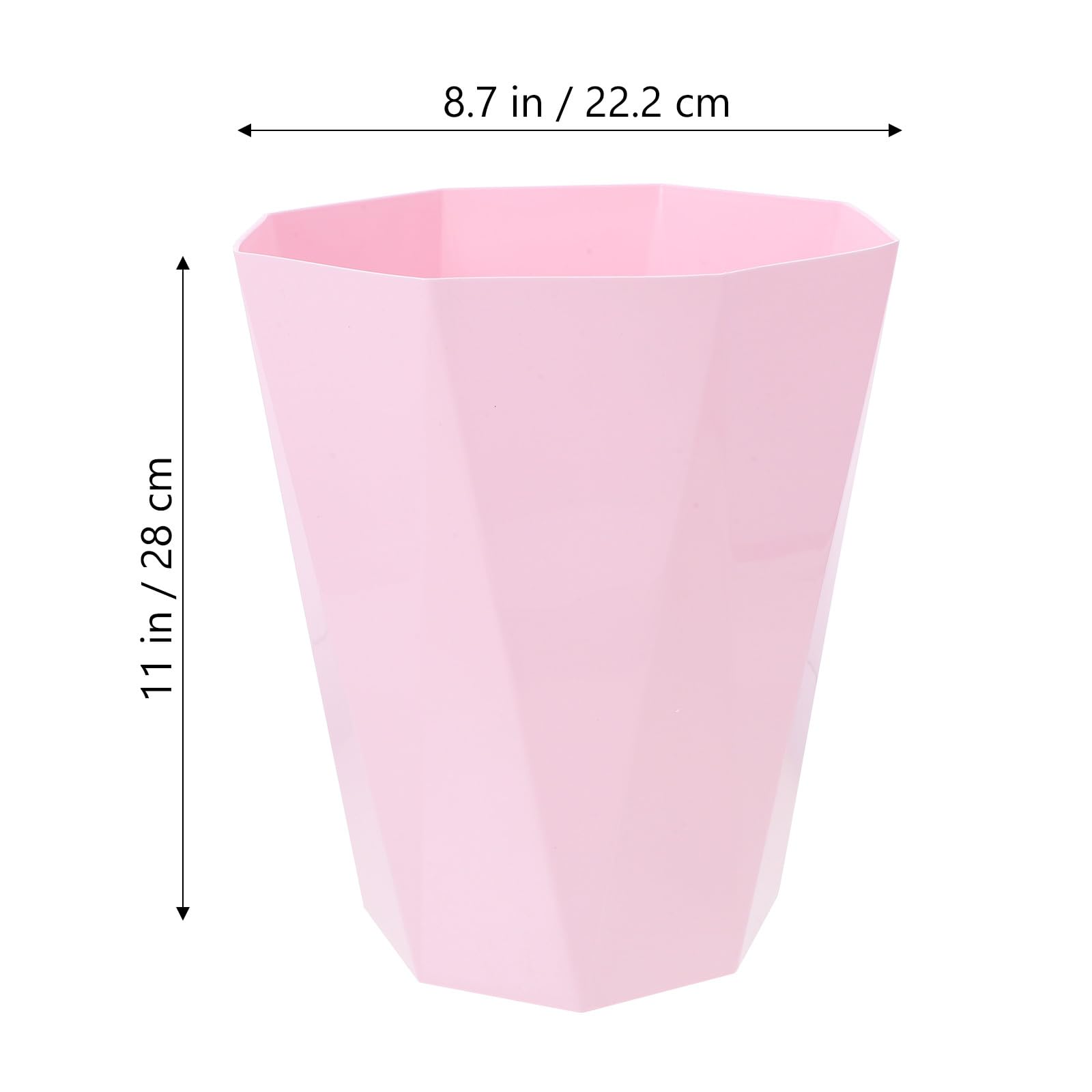 PRETYZOOM 1pc Pink Plastic Wastebasket for Home, Office, Dorm Trash Can Bathroom Kitchen Garbage Can Creative Trash Basket Mini Rectangular Trash Can Trash Cans Household Small Trash Can