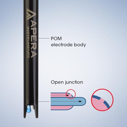 Apera Instruments PH60Z-WW Smart Handheld pH Meter Tester Kit with LabSen 335 ATC pH Electrode for Lab-Grade pH Measurement in Wastewater, Suspensions, Emulsions and Dirty Liquids