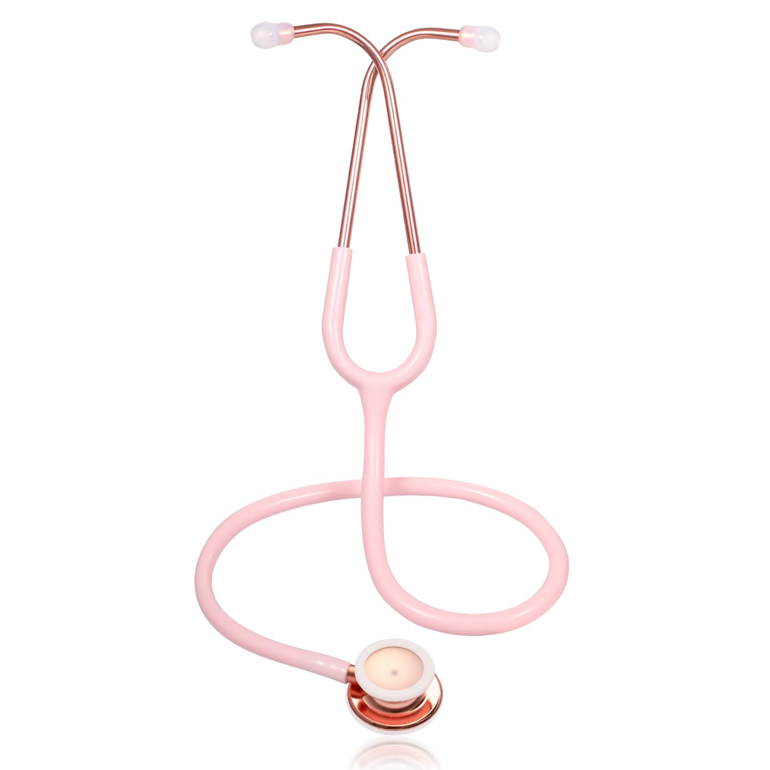 Scienlodic Double-Sided Stethoscope with Ear Tips, Professional Stethoscope for Doctor Nurse Clinical Student Use, Customized Gold-Plated High-end - Light Pink