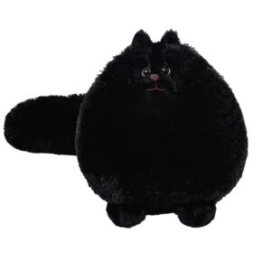 ciexinngn cat stuffed animals - cute cat plush, plushies for girls and boys, fluffy stuffed cat plush, 12 inches, black