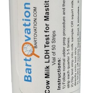 Cow Milk LDH Test Strips for Mastitis Detection [Vial of 50 Tests]