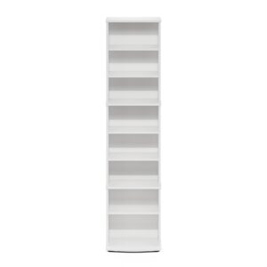 Furinno Jaya Space Saving Multimedia Storage Tower, White