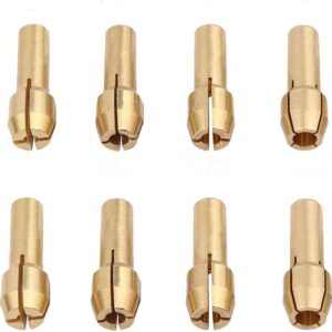 2 Set of Brass Collet Fits Dremel Rotary Tools Including 1mm/1.6mm/2.3mm/3.2mm