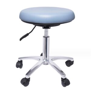 sfklyu round rolling stool chair stool dentist stool adjustable assistant stool pu leather for office dentist shop lab salon and home,64~61cm