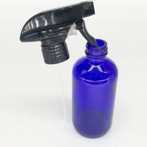 Medical Sales Supply 8oz Cobalt Blue Glass Bottles with Durable Trigger Sprayers - (2 Pack)