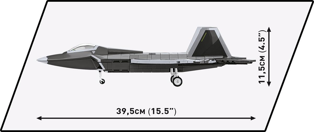 COBI Armed Forces Lockheed F-22 Raptor, Black & White